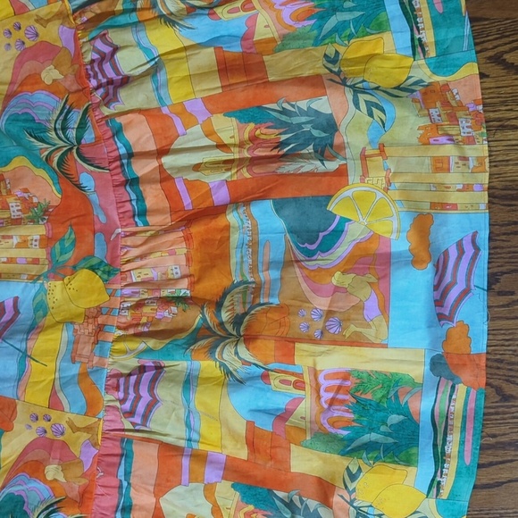 Show Me Your MuMu Multicolor Postcard Maxi Tiered Dress Sz XL - Picture 7 of 14